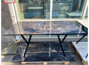 Porcelain Stoneware table for TileKraft Mosco Black Street 80x160 - фото - 4
